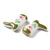 Painted Glass Beads Enamel Beads X1-BLOW-D300-01G-2