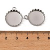 304 Stainless Steel Pendant Cabochon Settings STAS-NH0003-03P-01-3