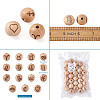 Natural Undyed Beech Beads WOOD-BT0001-04-22