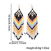 Bohemian Handmade Glass Tassel Dangle Earrings IS1650-4