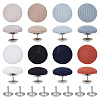 32 Sets 8 Colors Polyester Covered Iron Buttons BUTT-BC0001-12A-1