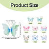 32Pcs 8 Styles Cloth Butterfly with Imitation Pearl Ornament Accessories DIY-TA0014-29-3