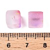 Frosted Glass Beads with Golden Glitter Powder DGLA-NH001-8mm-01J-3