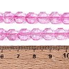 Transparent Crackle Glass Beads Strands GLAA-Q108-03A-04-4