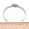 304 Stainless Steel Blank Cuff Bangle Bases with Flat Round Tray SA-CBA82C8-05C-P-3