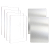 6Pcs 2 Styles Acrylic & 201 Stainless Steel Sheets DIY-OC0015-92-1