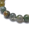 Natural Indian Agate Bead Stretch Bracelets X-BJEW-K212-A-010-3