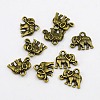 Vintage Elephant Charms A-PALLOY-ZN-47017-AB-F-2