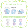210Pcs 6 Colors Opaque Resin Bead Caps FIND-SC0022-12-2