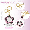 2Pcs PU Mirror Keychains KEYC-TADJ0001-05B-3