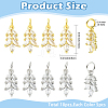 10Pcs 2 Colors Rack Plating Brass Pave Cubic Zirconia Pendants KK-YW0004-32-3