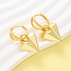 Heart Brass Hoop Earrings EJEW-D322-12G-02-2