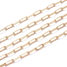 Soldered Brass Paperclip Chains X-CHC-G005-03G