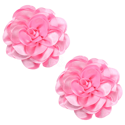 Flower Polyester Brooches JEWB-WH0039-56A-1