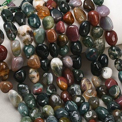 Natural Indian Agate Beads Strands G-K395-B12-02-1
