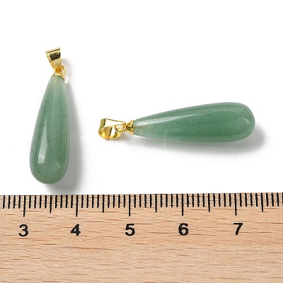 Natural Green AventurineTeardrop Pendants X-G-Q005-03G-06-1