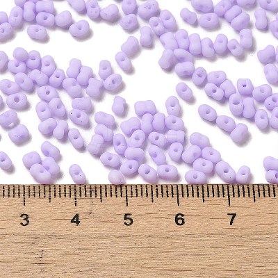 Glass Frosted Seed Beads SEED-K009-05B-04-1