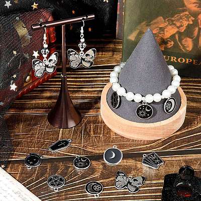 32Pcs 8 Style Alloy Enamel Pendants ENAM-SC0003-91-1