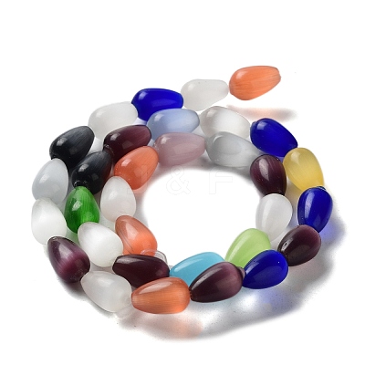 Cat Eye Glass Bead Strands CE-R010-05-1