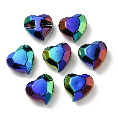 UV Plating Rainbow Iridescent Acrylic Beads OACR-P010-03A-1