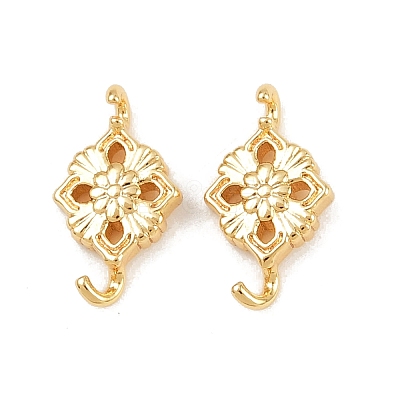 Brass Connector Charms KK-H078-28G-1