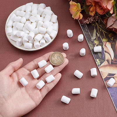 120Pcs Resin Marshmallow Figurine DJEW-NB0001-57-1