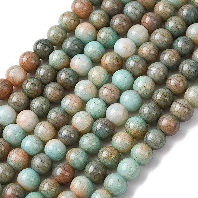 Ombre Effect Dyed Glass Beads Strands GLAA-T031-01O-12-1