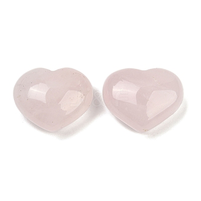 Heart Natural Rose Quartz Palm Stones G-C186-02D-1