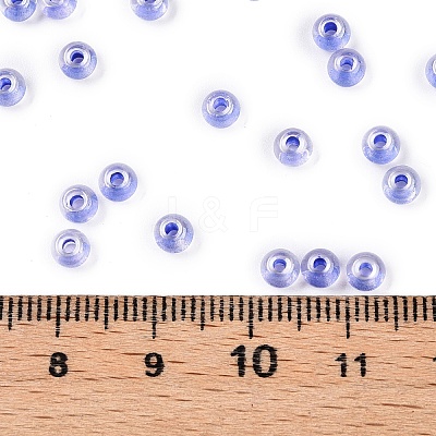 6/0 Transparent Inside Colours Glass Seed Round Beads SEED-N006-004F-1