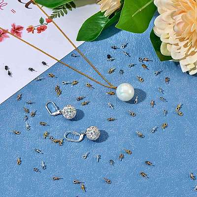 100Pcs 5 Colors Brass Cup Peg Bails Pendants KK-SZ0005-26-1
