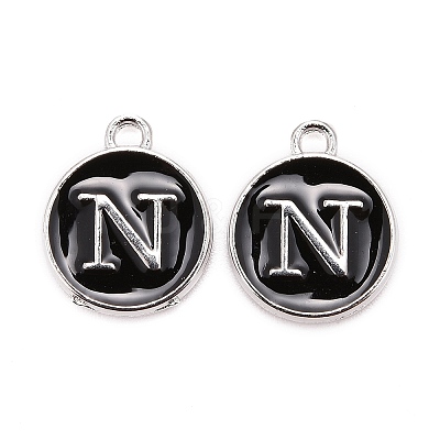 Platinum Plated Alloy Charms LS-ENAM-S118-02N-P-1