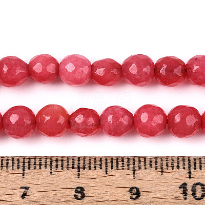 Dyed Natural White Jade Beads Strands G-T139-6mm-60-10-1