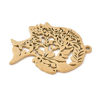 304 Stainless Steel Pendants STAS-V016-16G-1