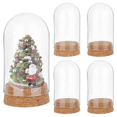 4 Sets Transparent Glass Dome AJEW-PH0004-14-1