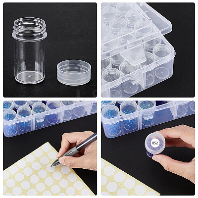 120 Grids Mini Round Plastic Jewelry Screw Top Bead Jars Sets AJEW-WH0348-305-1
