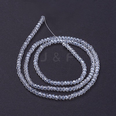 Electroplate Glass Beads Strands X-GLAA-F076-FR14-1