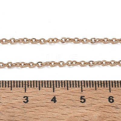 2MM 304 Stainless Steel Cable Chain Necklaces for Women SA-CBACA62-01RG-1
