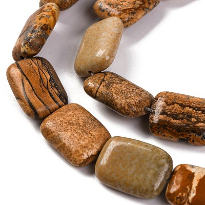 Natural Picture Jasper Beads Strands G-T047-B07-01-1
