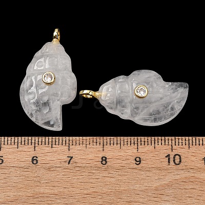 Natural Quartz Carved Pendants G-H357-05G-09-1
