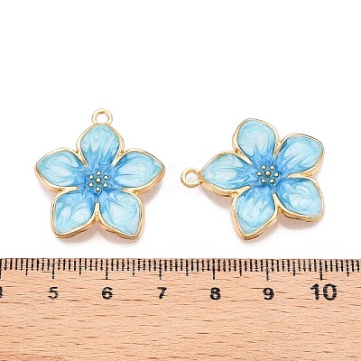 Rack Plating Alloy Enamel Pendants ENAM-N056-365KCG-04-1