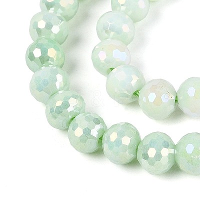 Anti-Tarnish Electroplate Glass Beads Strands X-GLAA-N056-6mm-09-1