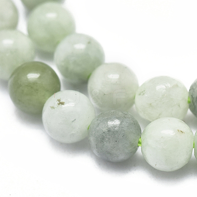Natural Myanmar Jade/Burmese Jade Beads Strands G-D0001-08-4mm-1
