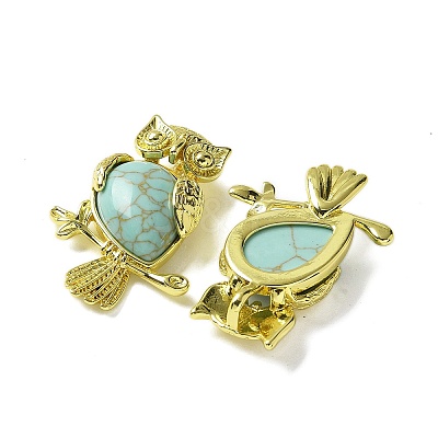 Synthetic Turquoise Pendants KK-F888-02G-25-1