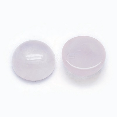 Natural Rose Quartz Cabochons G-P393-R20-10mm-1
