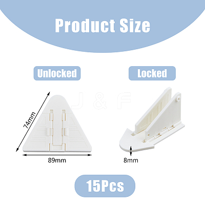 15Pcs Plastic Child Safety Lock for Sliding Door FIND-DC0004-16-1