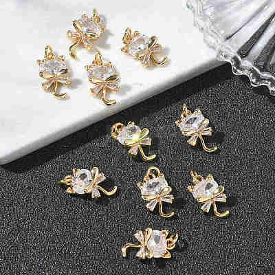 SHEGRACE Brass Cubic Zirconia Pendants XGRQ3K861-543G-1