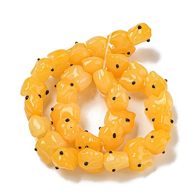 Handmade Transparent Glass Beads GLAA-N0028-01J-1