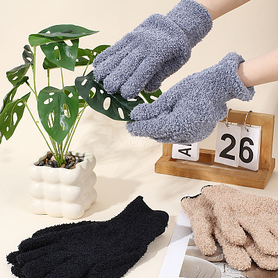 6Pcs 3 Colors Superfine Fiber Dedusting Gloves AJEW-CY0002-61-1