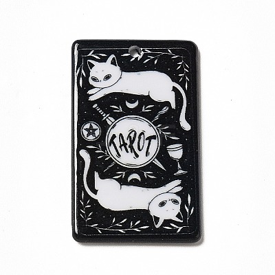Tarot Theme Printed Acrylic Pendants MACR-G061-04B-1