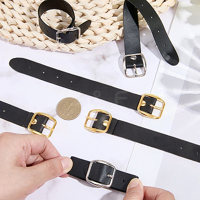 6Pcs 2 Colors Black PU Imitation Leather Purse Strap Accessories FIND-CL0002-24-1